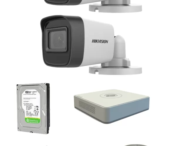 Hikvision 2 Kameralı Hazır AHD Kamera Seti